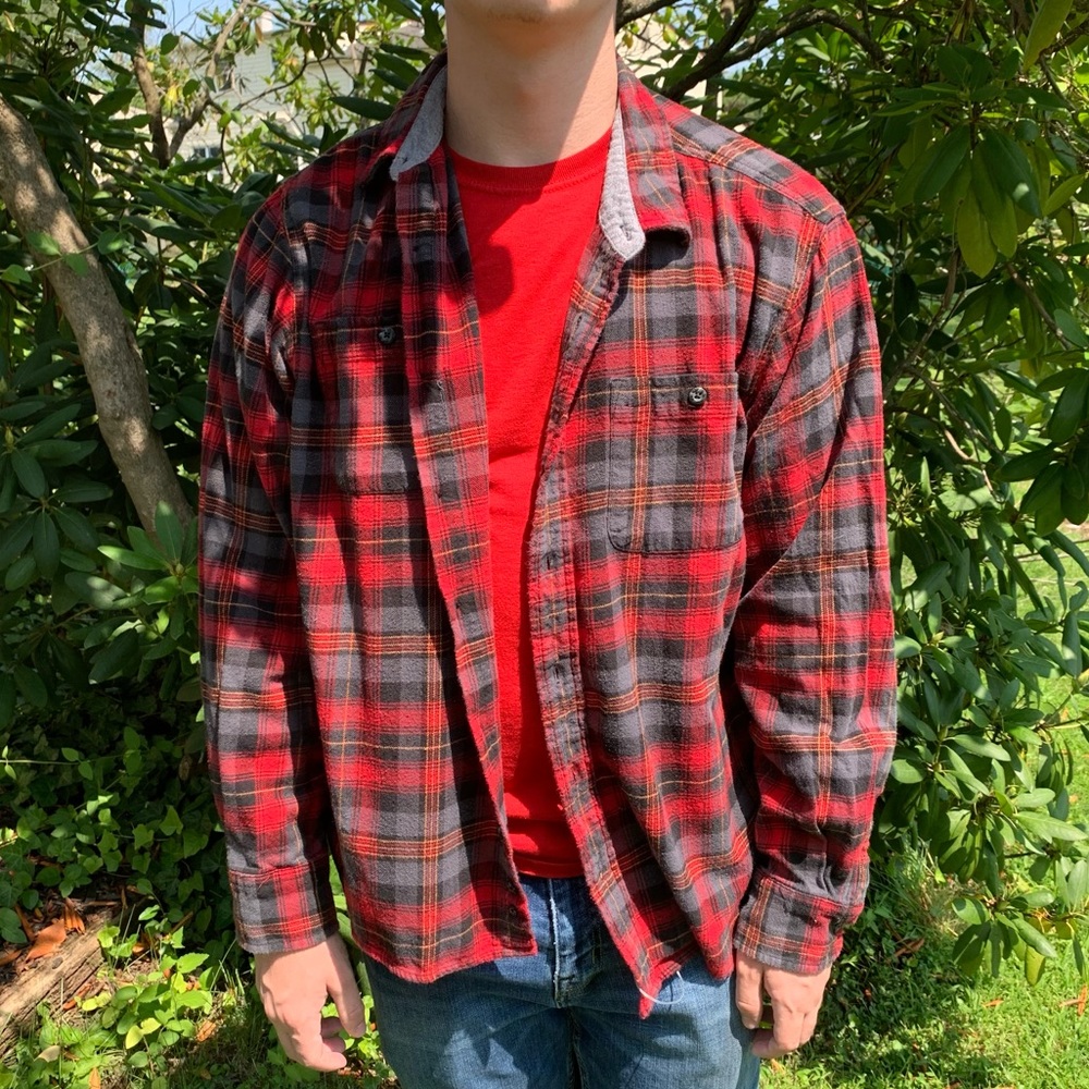 Woolrich Red Flannel Buttondown Size Xxl - image 2